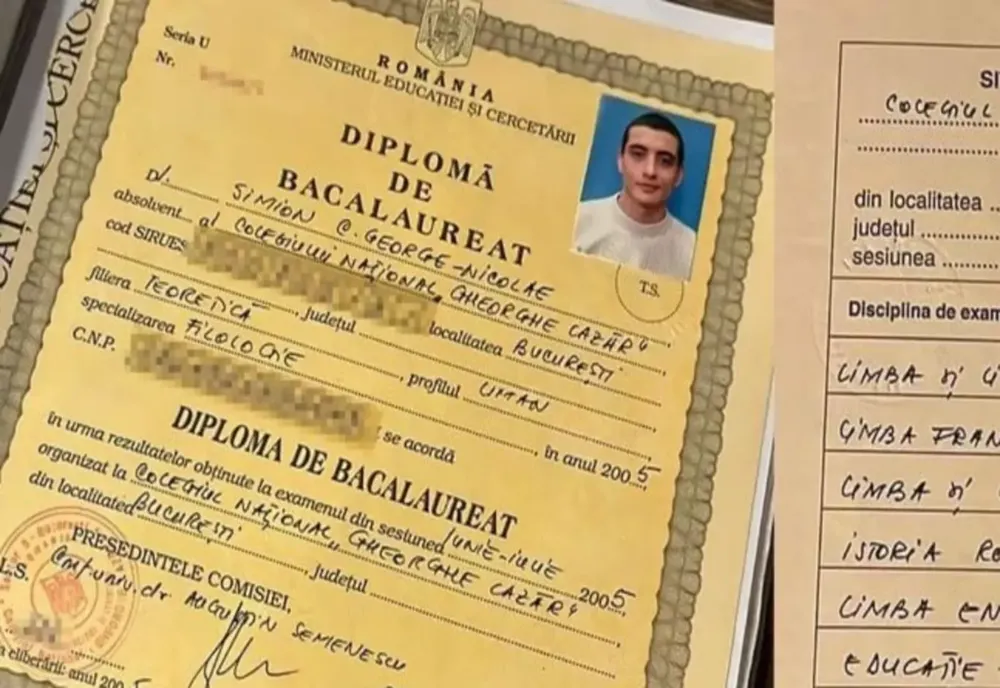 GEORGE SIMION A UIMIT PE TOATĂ LUMEA DUPĂ CE ȘI-A PUBLICAT DIPLOMA DE BACALAUREAT. NOTE IMPRESIONANTE