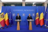 Ilie Bolojan și premierul Republicii Moldova, întâlnire la București. Vasile Tofan, primit cu onoruri militare