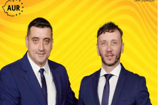 George Simion îl susține pe Vicențiu Mocanu, candidat AUR, la primăria Râmnicu Vâlcea